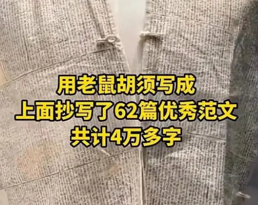 清朝作弊衣上用老鼠须抄了4万多字 到底是什么情况?